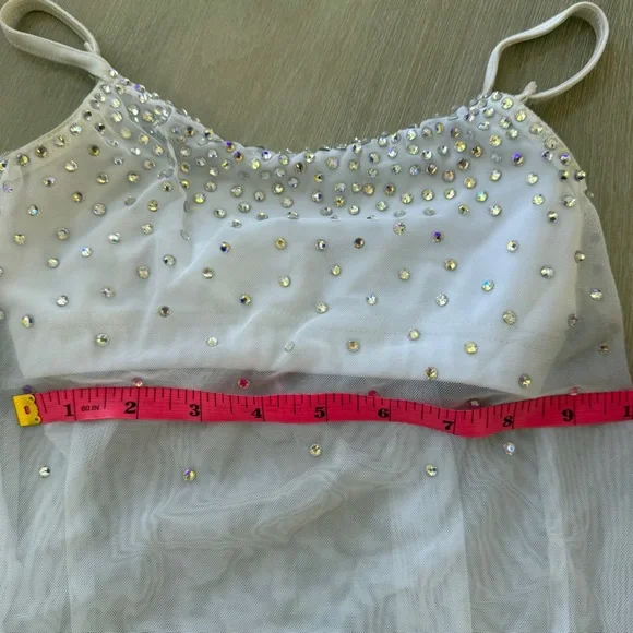 Custom Lyrical or Contemporary Solo Costume Size 8/9 White - Picture 3 of 12